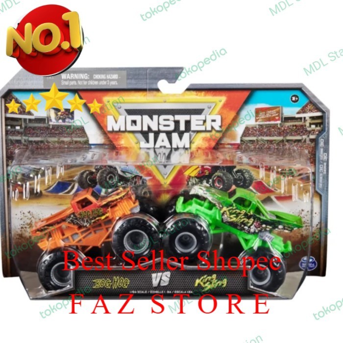 Spin Master Monster Jam  BOG HOG VS KING SLING TOY FAZ STORE