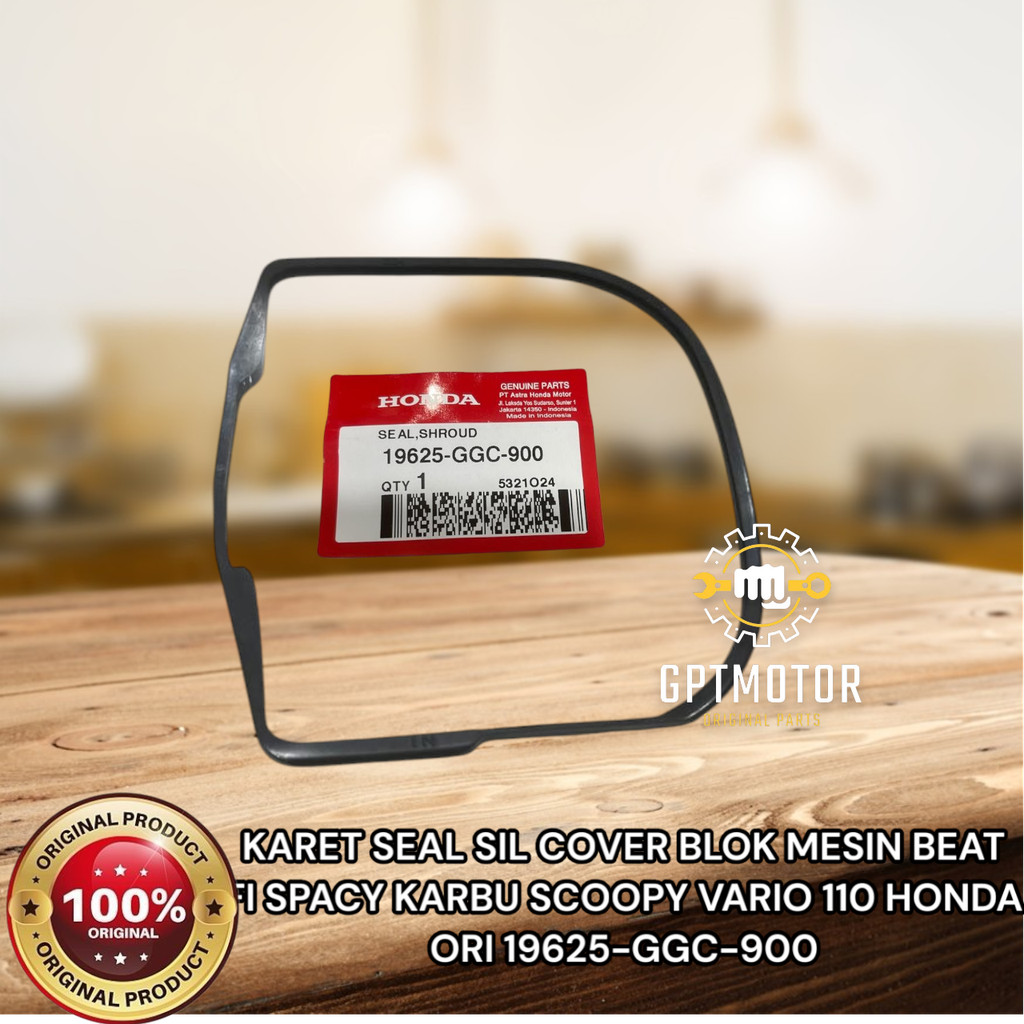 KARET SEAL SIL COVER BLOK MESIN BEAT FI SPACY KARBU SCOOPY VARIO 110 HONDA ORI 19625-GGC-900