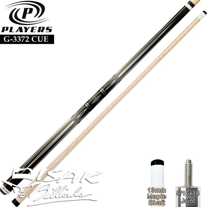 Players G-3372 Pool Cue - Maple Billiard Stick Stik Biliar Player Play