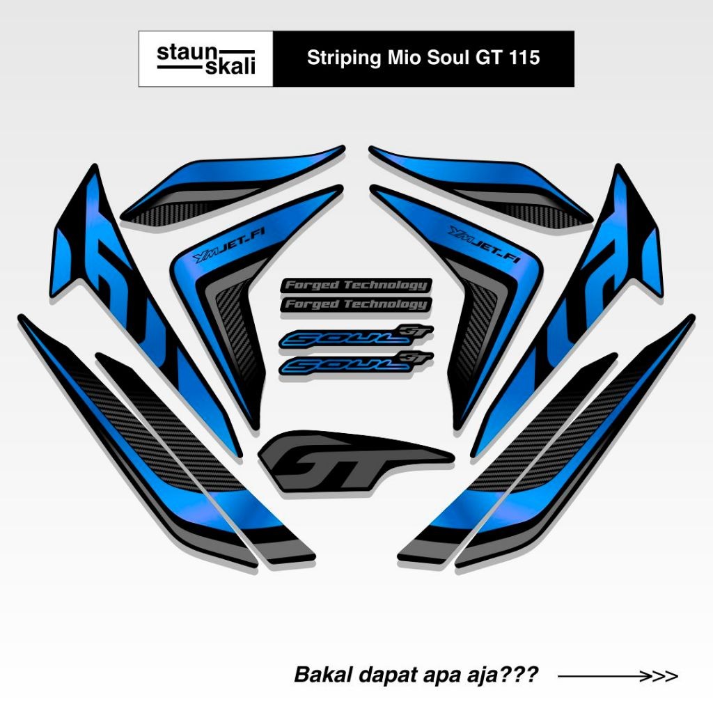 Striping Mio Soul GT 115 Variasi (1) Original Ori Api Hotwheels Medusa Body Set 2012 2013 2014 2015 