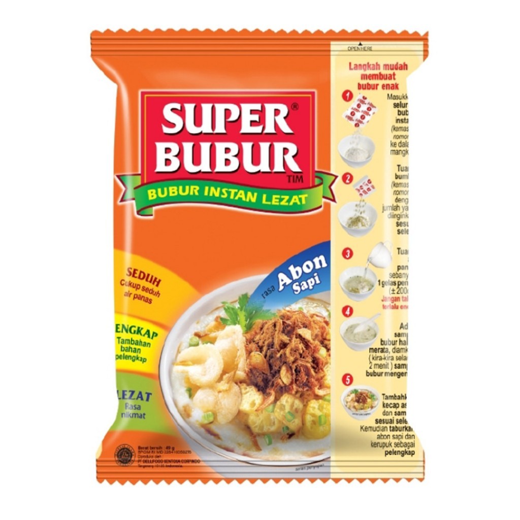 

[Bubur] Super Bubur Instan Rasa Abon Sapi | Kemasan 46gr