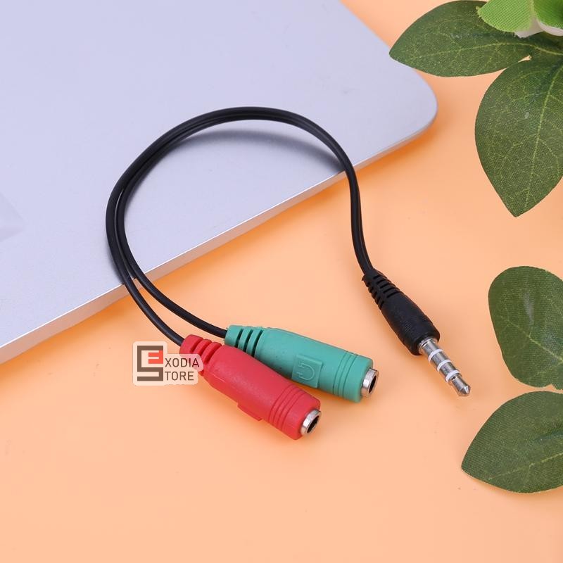 Kabel Audio Splitter 2 to 1 untuk Smartphone/HP 3.5mm / Jack 3.5mm AUX ke Headset Headphone Speaker