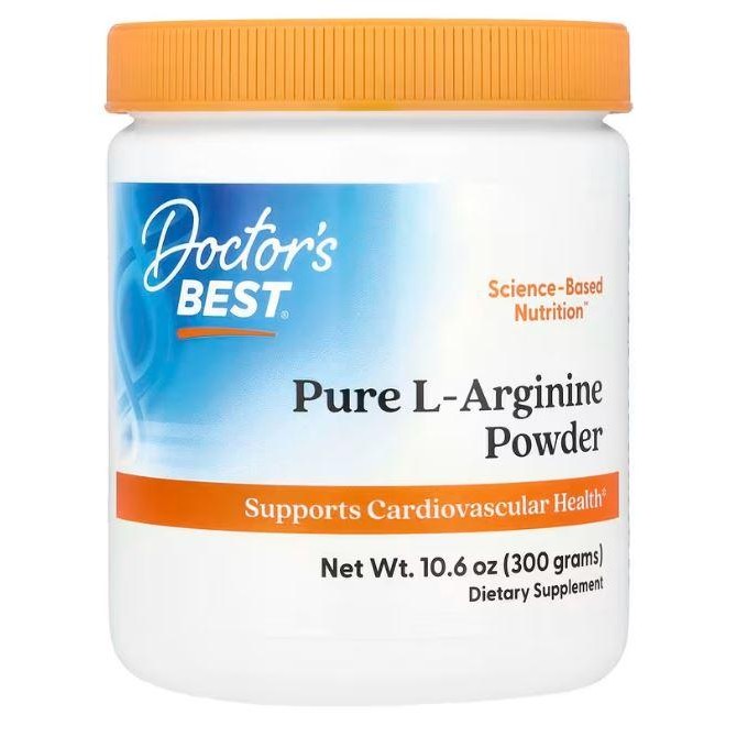 L Arginine Doctor's Best Pure L-Arginine Powder 300 gram Sirkulasi Darah USA