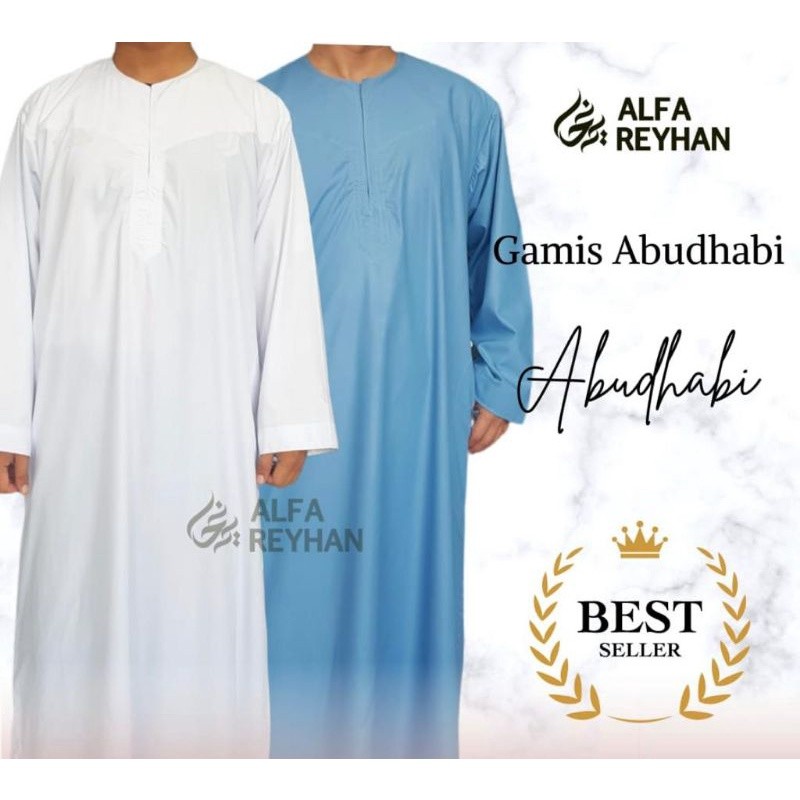 [HOT NEW] Gamis Pria AbuDhabi | Gamis OMAN | Jubah Pria Abu Dhabi Alfareyhan