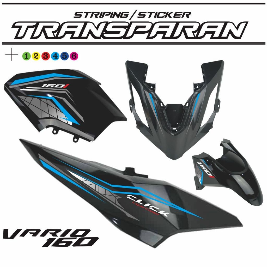 VARIASI STRIPING STIKER VARIO NEW 160 TRANSFARAN VARIASI MOTOR VARIO 160