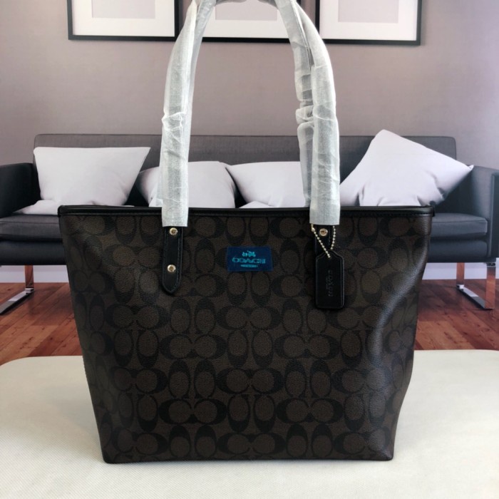 VS Tas Coach *58292* Siignature City Zip Tote  - Mahogany Vvs