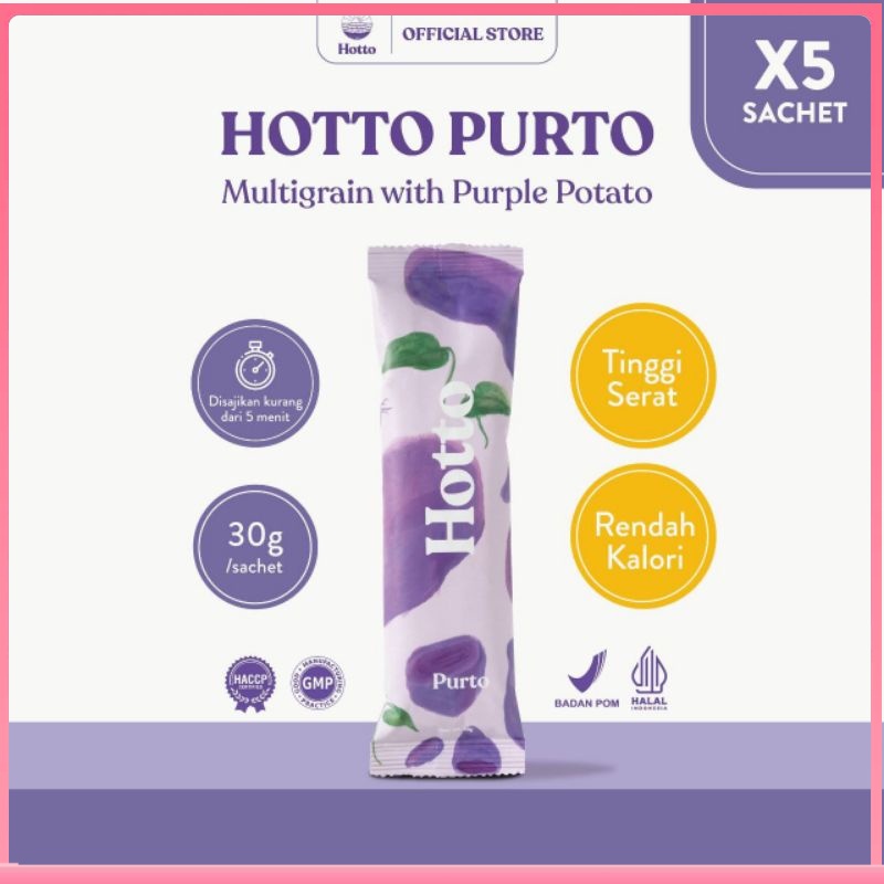 

Hotto Purto Oat 5 Sachet Multigrain Hotto Purto Eceran Per sachet SAMARINDA