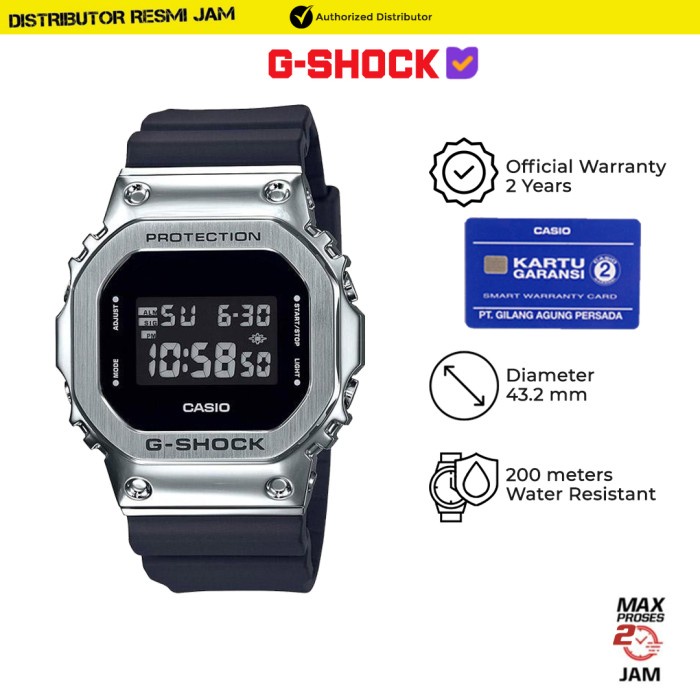 GShock GM-5600-1DR GM-5600 GM5600 Garansi Resmi 2 Tahun