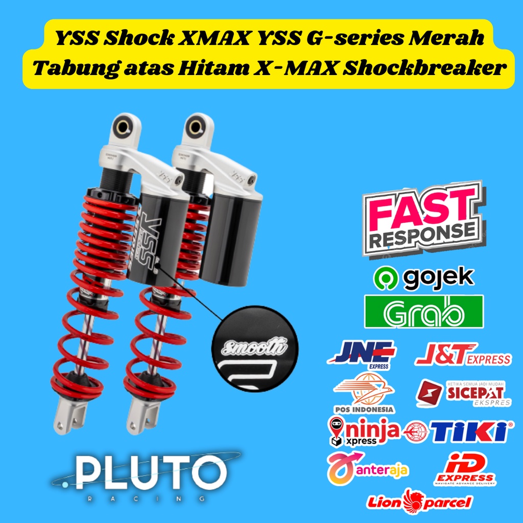 YSS Shock XMAX YSS G-series Merah Tabung atas Hitam X-MAX Shockbreaker