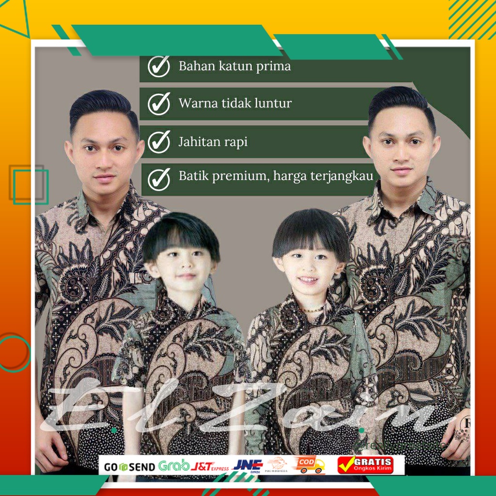 BAJU BATIK KEREN KEKINIAN TERMURAH /TERBARU Couple sweet || couple batik ayah dan Batik anak cowok B