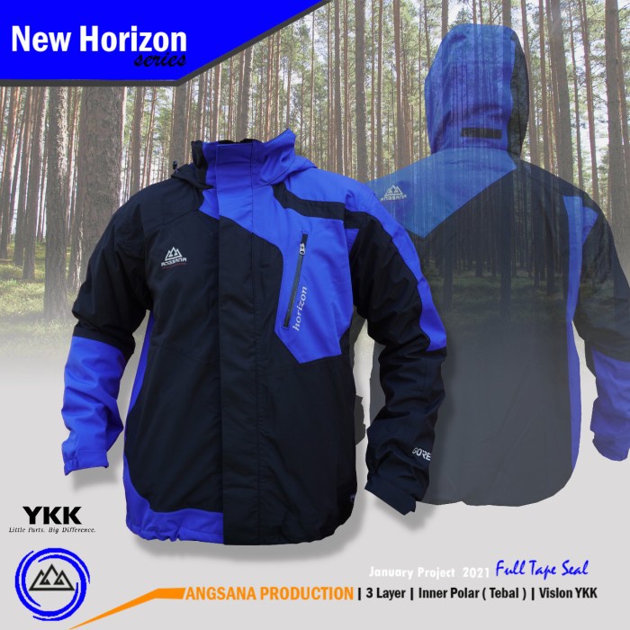 [Best Seller] JAKET ANGSANA OUTDOOR SERIES HORIZON ORANGE - Biru, M