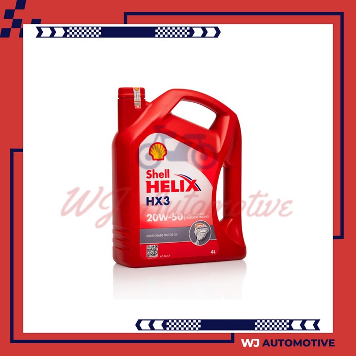 Shell HX3 20W50 4 Liter Oli Mobil Bensin Shell HX 3 20W 50 4Liter