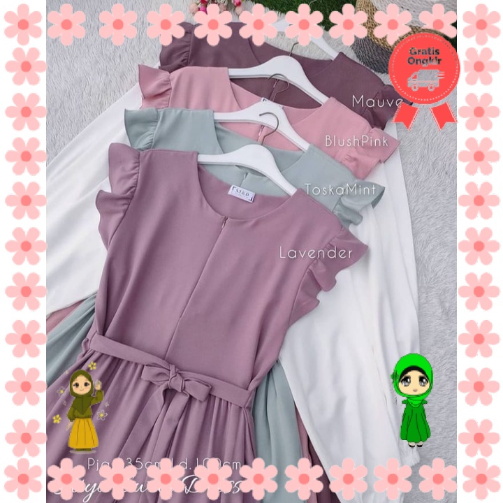 BAJU PANJANG & lONGGAR ANAK WANITA MOTIF POLOS CANTIK / GAMIS ANAK TANGGUNG TERBARU 2023 ANNA DRESS 