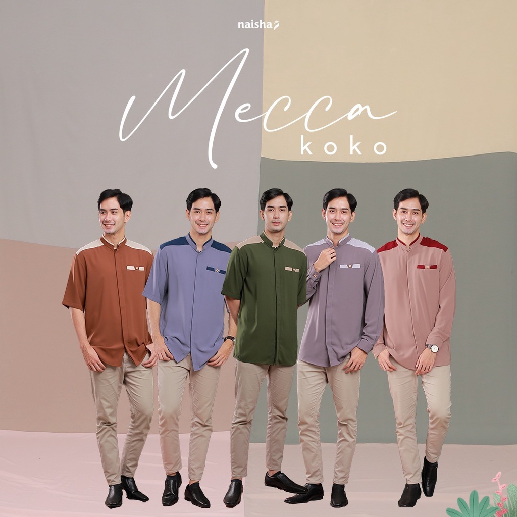Naisha Official / Mecca Koko Dewasa / Mecca Family Set / Baju Koko Dewasa / Baju Couple Naisha / Sar