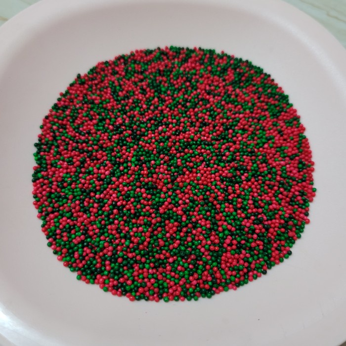 

Promo Bisa COD sprinkle trimit sugar pearl warna christmas hiasan kue/cupcake natal