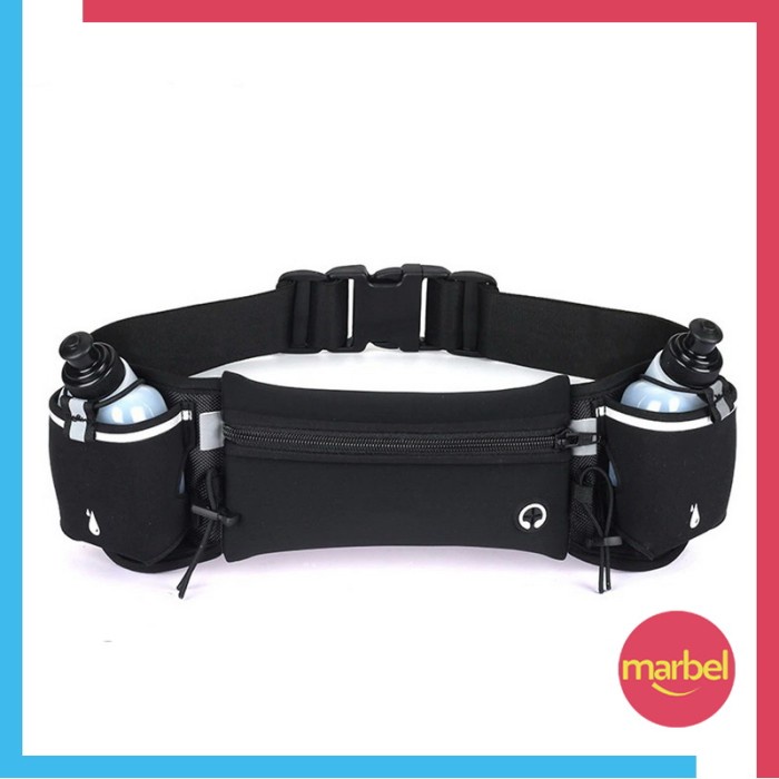 Tas Pinggang Olahraga Lari Dengan Botol Minum Hydration Running Belt