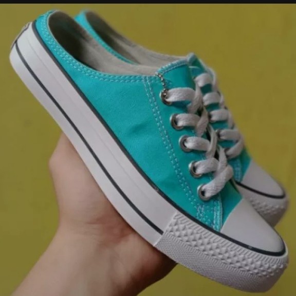 DRB sepatu sandal sneakers converse all star wanita/pria slip on terlaris - tosca, 36
