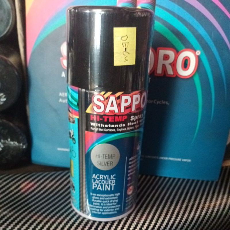 

Saporo SAPPORO HI-TEMP SILVER 300ml HT Silver Cat Semprot Spray Motor Tahan Panas Pilok Pilox Aerosol Terbaik