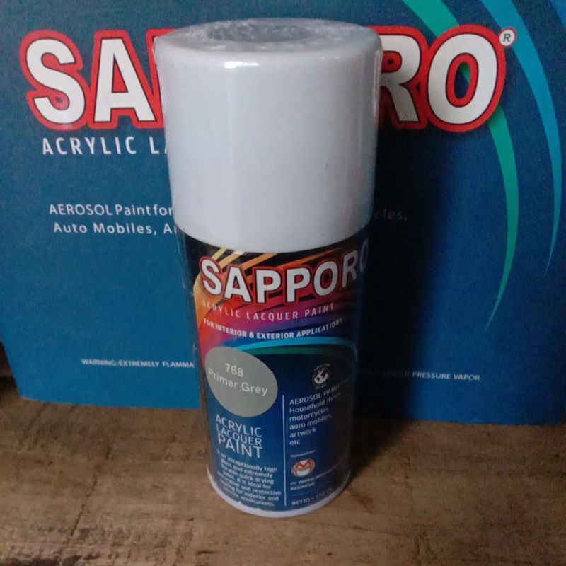 768 SAPORO SAPPORO Primer Grey 150ml Cat Semprot Spray Pilok Pilox Warna Dasar Abu Epoxy Aerosol
