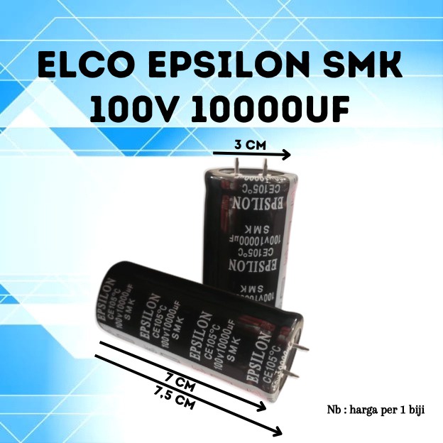 ELCO EPSILON SMK 10000mikro 100volt 100v 10000uf  Epsilon 100v 10000 mikro Elco