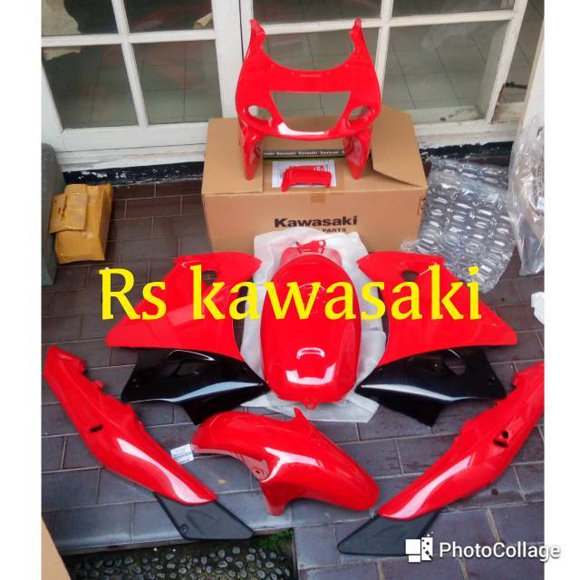 Body full set ninja rr old merah original satu set full