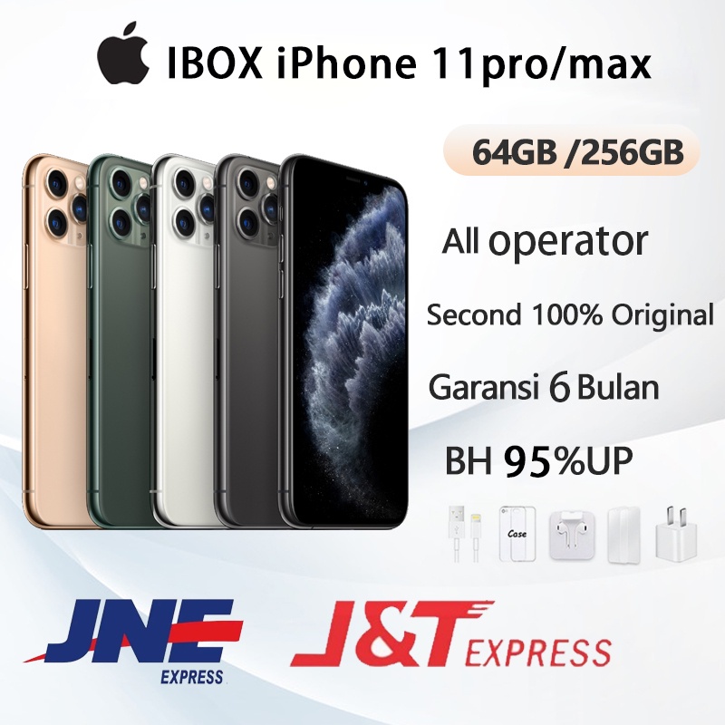 IBOX APPLE iphone 11 PRO/PRO MAX 64GB /256GB SECOND ORIGINAL FULLSET  Kondisi Perfect