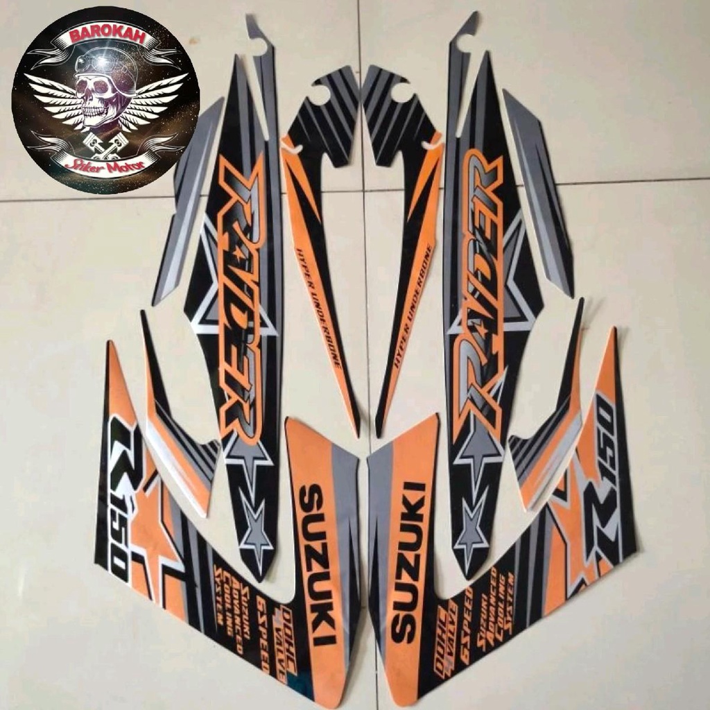 AJS AJS Striping stiker  motor Suzuki Satria fu 150 Raider 2013 2014 2015 gold l     Sticker Bisa Co