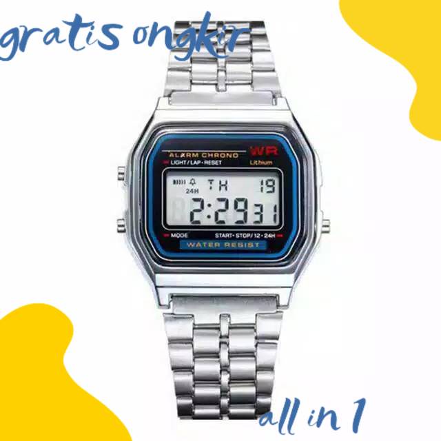 GRATIS ONGKIR Jam Tangan Wanita Digital Kotak Rantai jam tangan wanita anti air jam tangan anak jam 