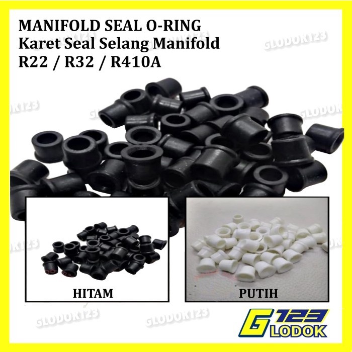 Karet Seal Sil Selang Manifold Teflon AC Freon R22 R32 R134A R410A - Putih, Tanpa Bubble -VV45