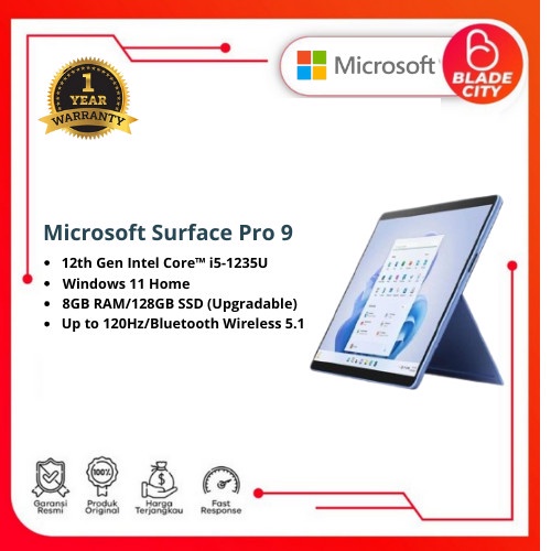 Laptop Microsoft Surface Pro 9 8GB RAM/128GB i5-1235U Gen 12th