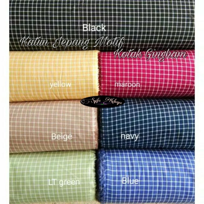 [CS] Kain katun jepang motif - kotak. kain katun jepang tokai senko. bahan