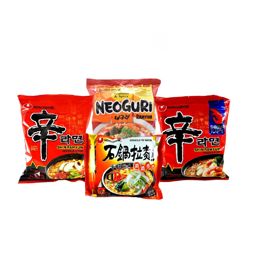 

NONGSHIM- Netto 120gr (Shin Ramyun, Shin Ramyun Shrimp, Claypot, Neoguri Udon).