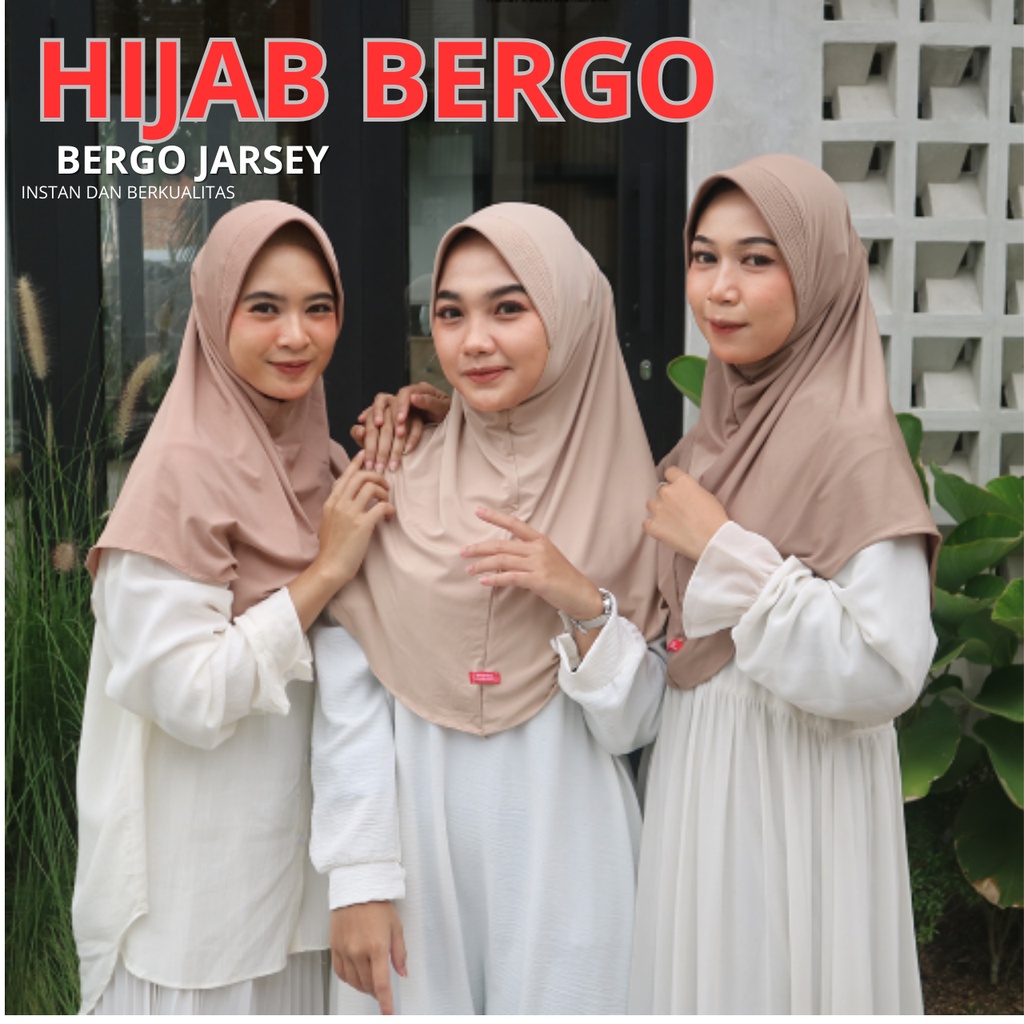 Bergo Hamidah Hijab Bergo Jersey Premium Ukuran L