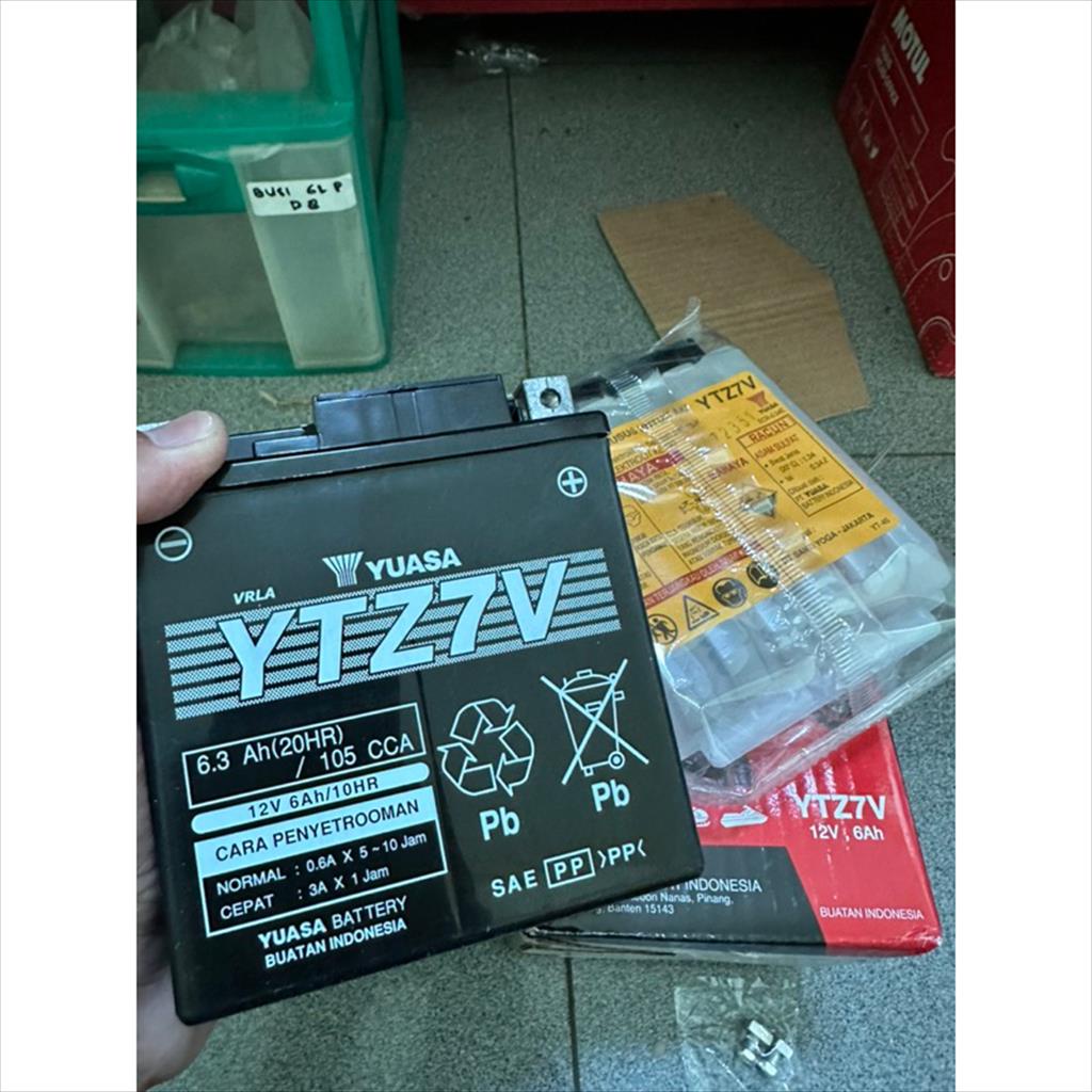 aki yuasa ytz7v 12v 6ah aki kering yuasa ytz7v 6ah aki nmax mantap fu juga original yuasa