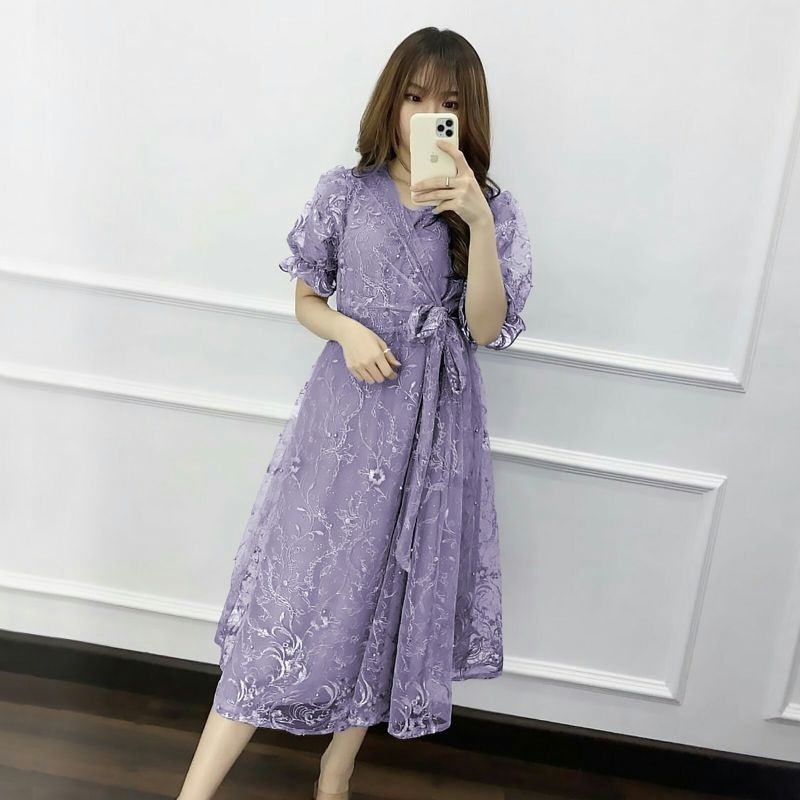 Dress Baju Kondangan Brokat Tile Maxmara Premium