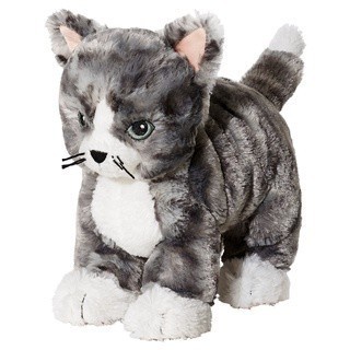 Boneka, kucing abu-abu/putih original