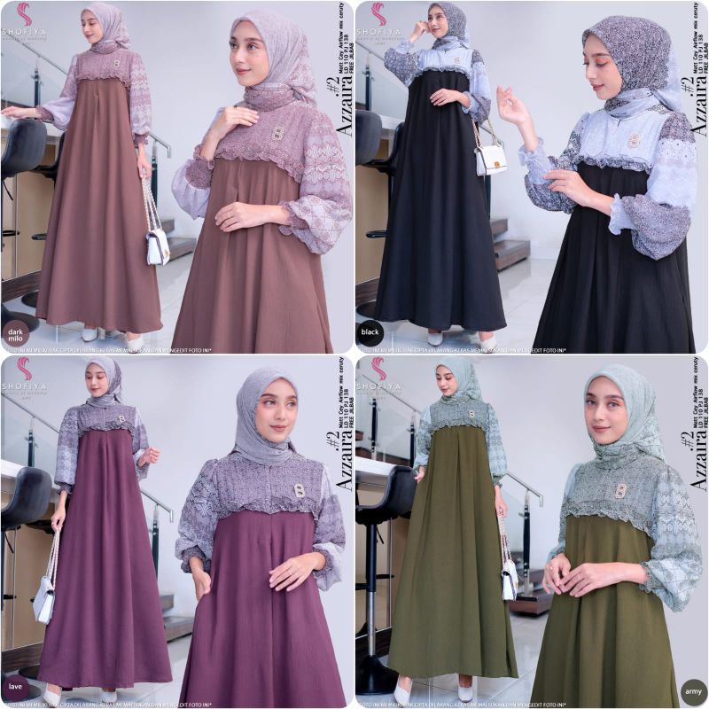 BAJU SETELAN WANITA TERLARIS BEST SELLER VIRAL (NEW) MIDI DRESS FASHION MUSLIM // KATRIN - AZZAIRA S
