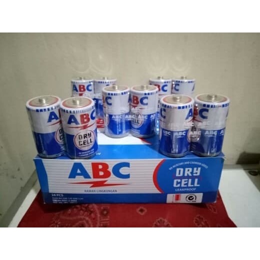 Baterai Besar ABC Biru Ukuran D - Batre Battery