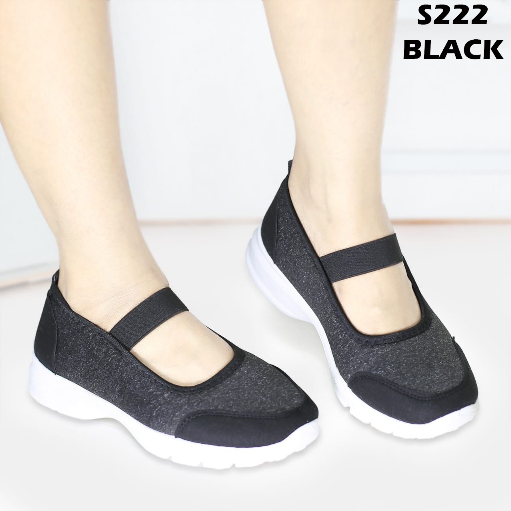 TERMURAH - (J) (COD) Sneakers Slip-on Kanvas Wanita Import JS222 Slip On Wanita Import Sneaker Tanpa