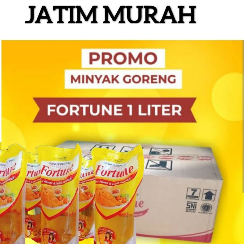 

(COD) JATIM MINYAK GORENG FORTUNE 1LITER REFIL 1DUS/12pcs