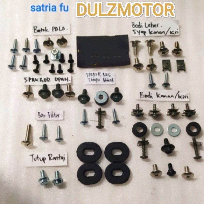 Baut Baud Fullset body bodi Satria Fu baut motor lengkap