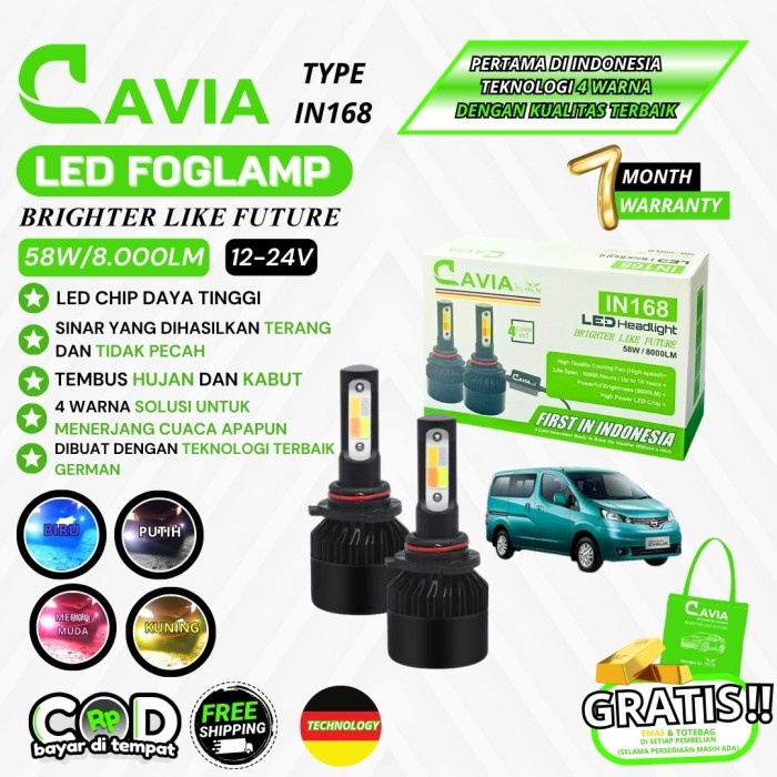 CAVIA-LAMPU LED FOGLAMP 4 WARNA NISSAN EVALIA TEMBUS KABUT & HUJAN