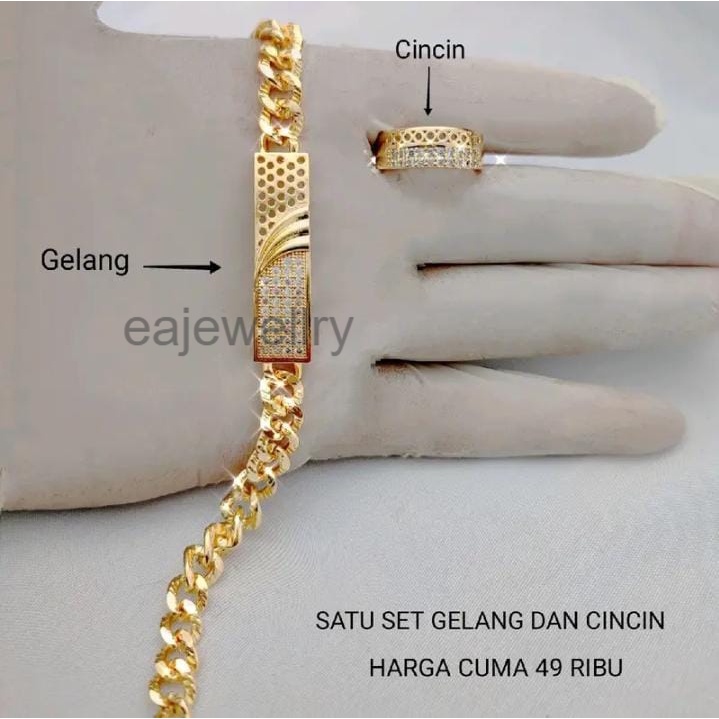 Model gelang emas terbaru 2023 free cincin anti karat perhiasan wanita