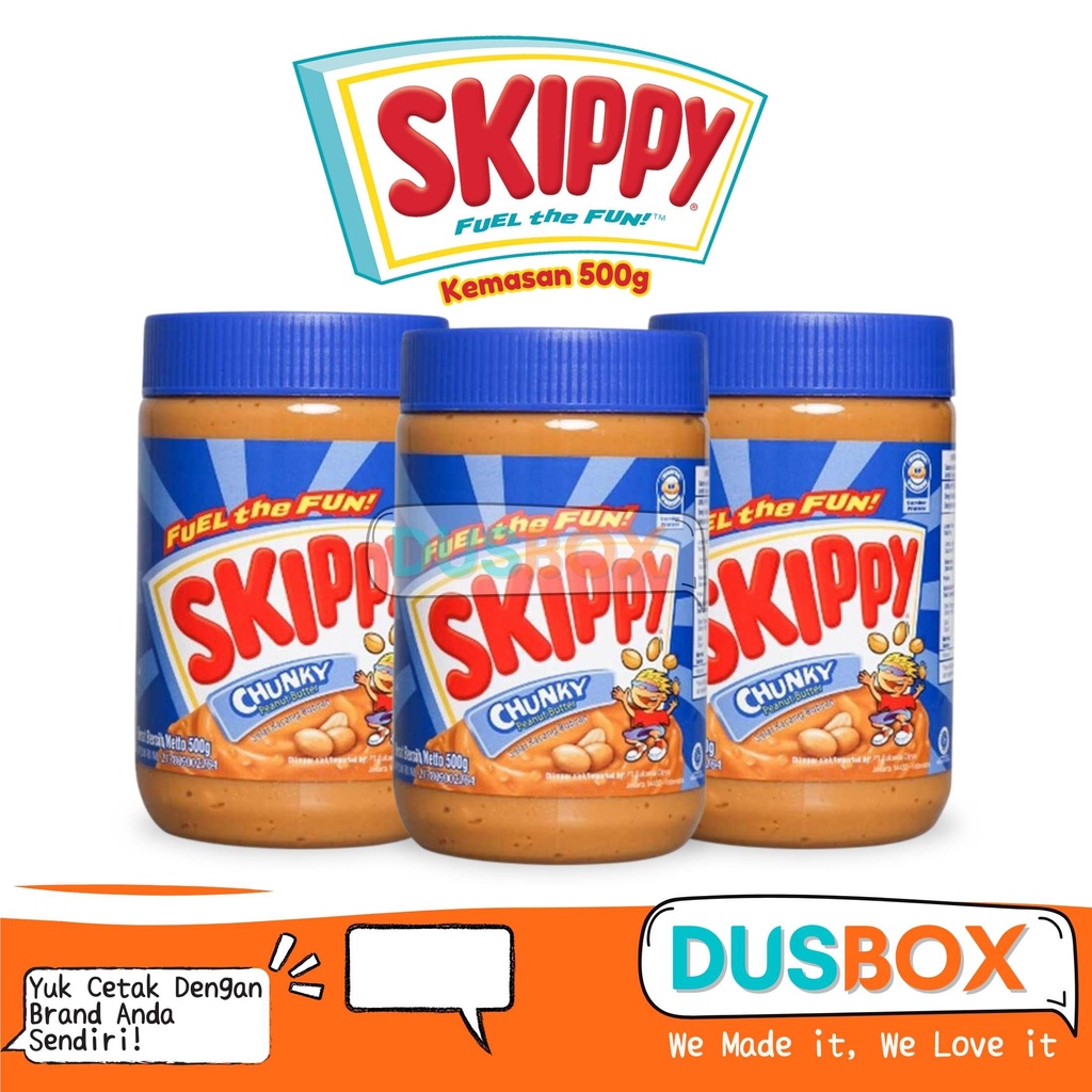 

Skippy Chunky Peanut Butter 500g / Selai Roti kacang / Selai Kacang Skippy Chunky 500g / Selai Kacang