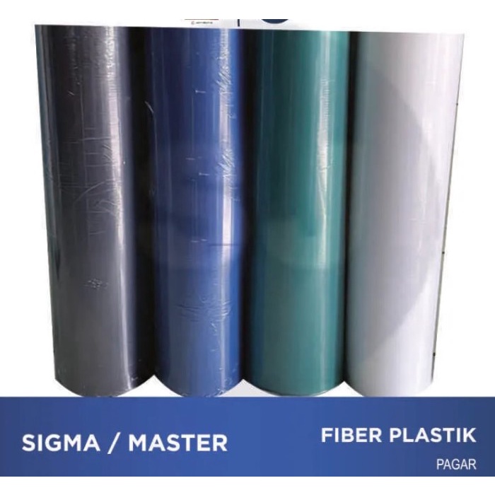 Plat Plastik Fiber PVC Untuk Pelapis Pagar Polos Motif Tebal Per Meter