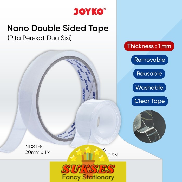 

Nano Double Sided Tape Pita Perekat Dua Sisi Joyko NDST