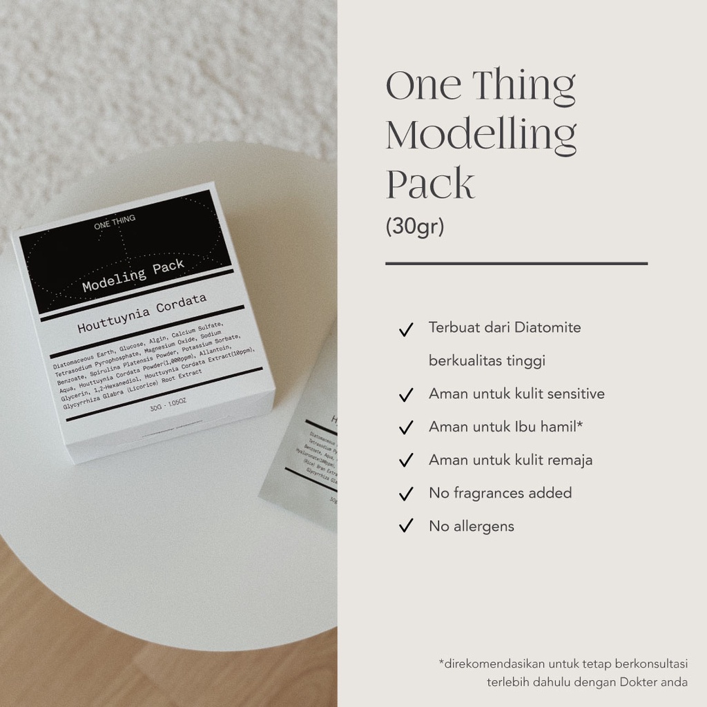 ONE THING Houttuynia Cordata Modeling pack 1pcs | Masker Wajah Peel Off - Calming, Soothing, Menenangkan Kulit