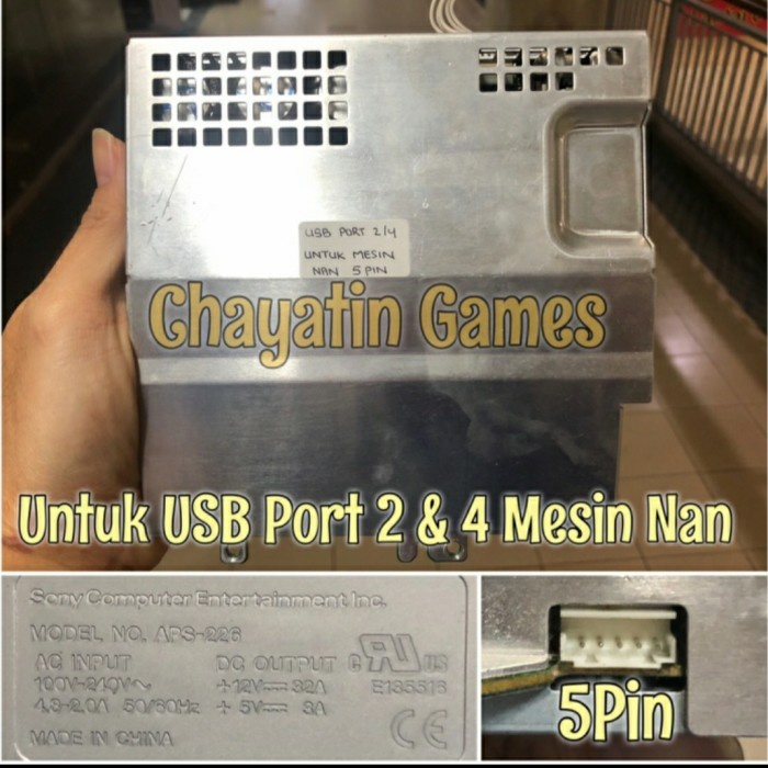 MURAH-  POWER PS3 FAT / POWER SUPPLY PS3 FAT / POWER MULTIFUNGSI - 5 PIN 23A- 1.2.23