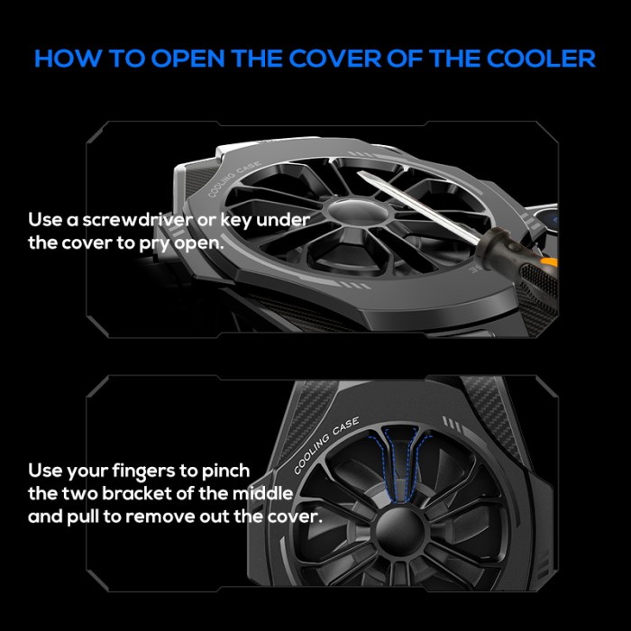 MURAH-  Funcooler C10 Fan Cooler Radiator Pendingin HP Cooling Fan gaming - Type-C- 1.2.23