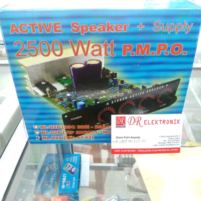 Kit Power Active Speaker plus Supply 2500Watt PMPO 4Potensio BL028 TIP LA27